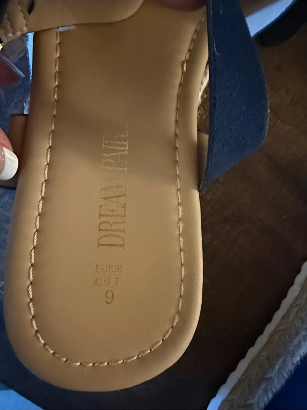 Dream Pairs Navy Suede Espadrille Sandals